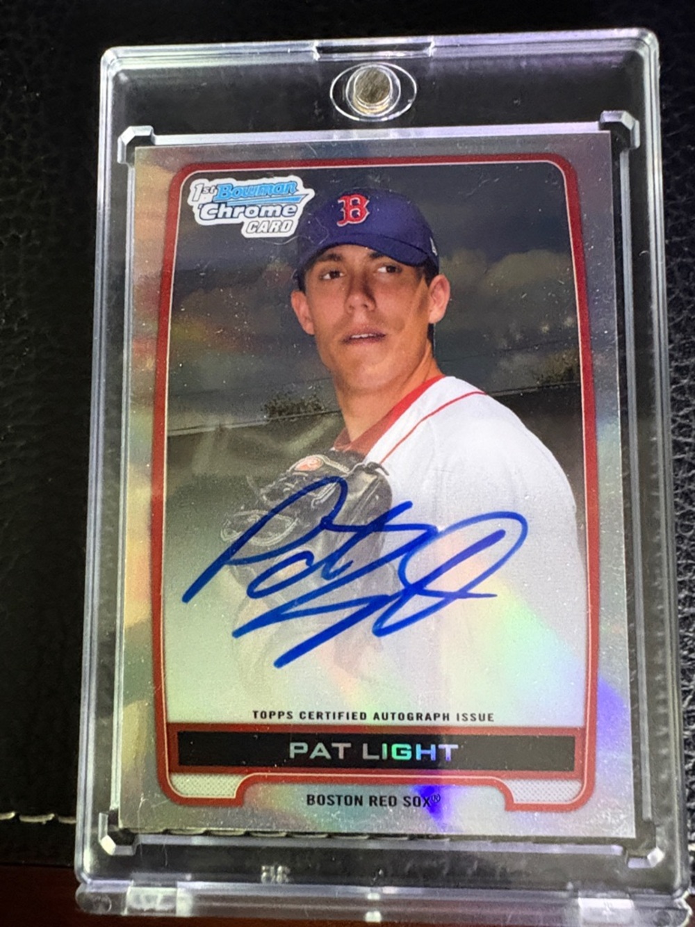 2012 Topps Chrome Pat Light Signed Card